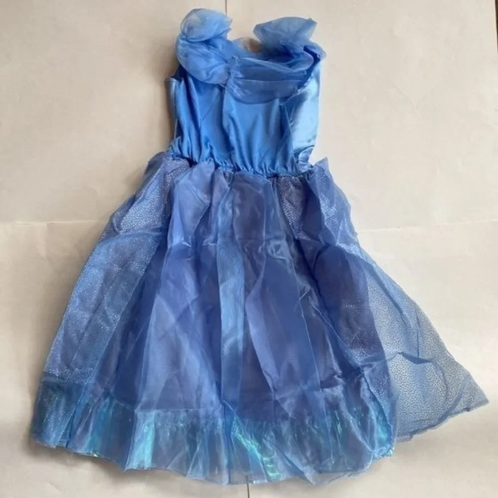 Disney’s Cinderella Short Dress Blue Princess Dress Girls NWT Costume - Picture 2 of 11